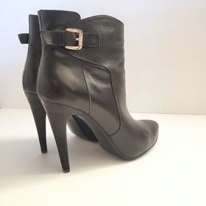 Black Pointed Toe Stiletto Booties